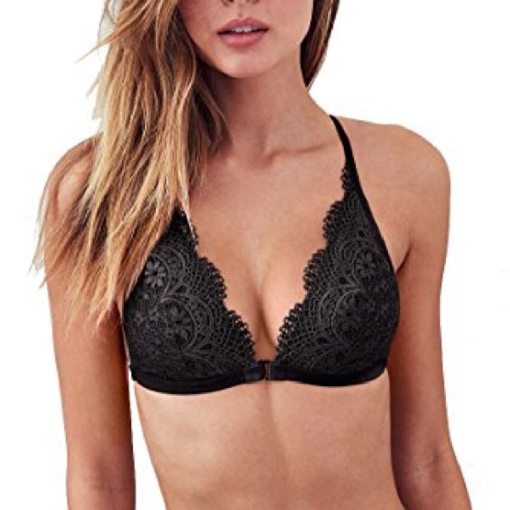 Victoria’s Secret Racer Back black lace bralette